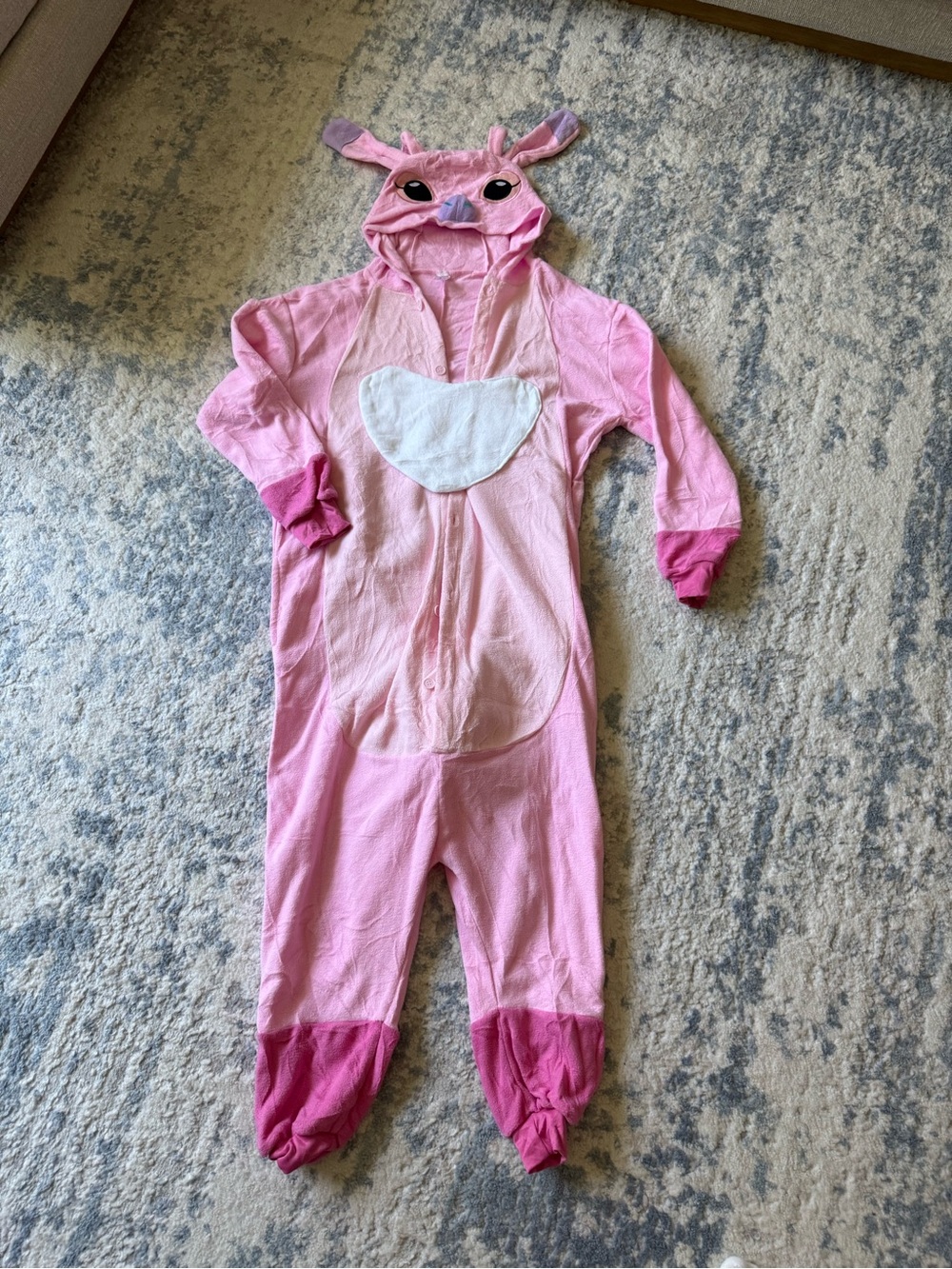 Halloween Costume Onesie Pajama Pink Angel Stitch